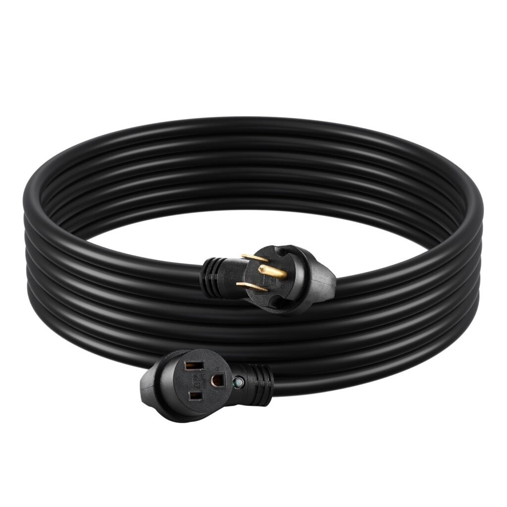 50A Generator Extension Cord 50 Ft 250V NEMA 6-50P To 6-50R 12500W Power Cable