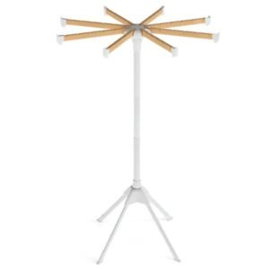 Foldable Bamboo Clothes Drying Rack With 40 Hanger Slots, Space Saving Laundry Drying Stand For Indoor Use - Image 1