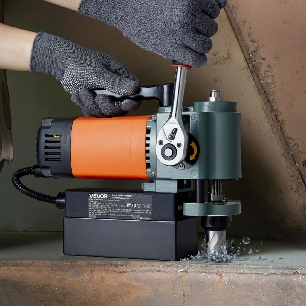 Low Profile Magnetic Drill Press Mag Drill Press 1300 W 1.4 In Boring Dia