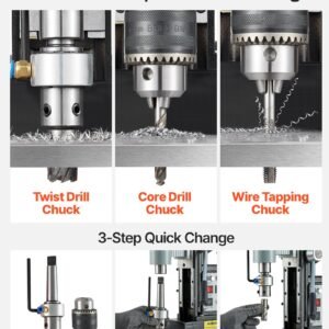 Magnetic Drill Press Mag Drill Press 1550 W 2.4 In Boring Dia 0-600 RPM - Image 4