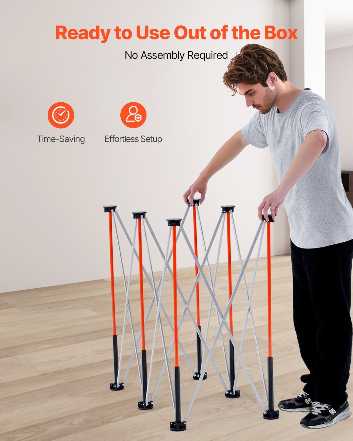 Portable Folding Workstand 4.15 X 2.18ft Collapsible Work Stand 2500lbs Capacity - Image 5