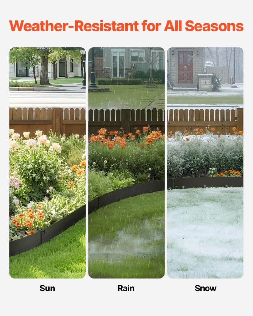Steel Landscape Edging 5 Packs 39 X 3in Rust-Resistant Garden Edging Border