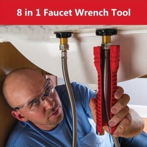 Sink Faucet Installer Tool,14-in-1 Faucet Wrench,Multi-functional Pipe Wrench,Bathroom Plumbing Installation & Repairs Wrench For Small Space Toilet Kitchen Bathroom Toilet Sink. - Image 1
