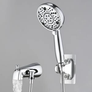 8-Setting High-Pressure Handheld Shower With Hose & Slip-On Diverter Tub Spout - Image 1