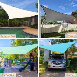 Prohibited From Sale On Amazon XISHAN 6'X8' Grey Sand HDPE Sunshade Sail, 160 Grams - Image 3