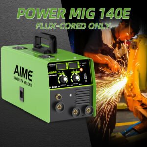 140A 3 In 1 MIG Welder, Solid Wire, MIG Lift TIG Manual Welding Equipment 10 IGBT Inverter, Synergistic Control, LED Display - Image 1