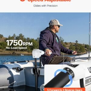 55lb 12V Thrust Electric Trolling Motor Saltwater Trolling Boat Engine For Kayak - Image 2