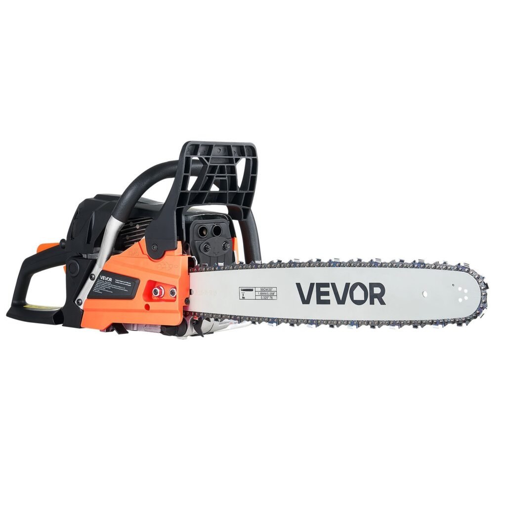 62cc Gas Chainsaw 3.8hp Gas Powered 20 Inch Chainsaw For Wood Cutting