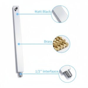Rain Shower System Chrome Tub Shower Faucet Set 10 Inch Square Rainfall Shower Head With Handheld Sprayer And Waterfall Tub Spout[Unable Ship Weekends, TK/TEMU Only For Pickup] - Image 2