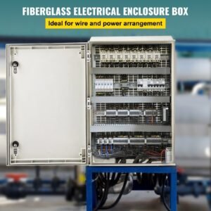 NEMA Steel Enclosure, 24 X 16 X 9'' NEMA 4X Fiberglass Electrical Box, IP66 Waterproof & Dustproof, Outdoor/Indoor Electrical Junction Box, With Mounting Plate(60 X 40 X 23 Cm) - Image 3