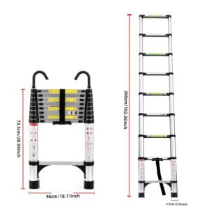 8.5FT Telescopic Aluminum Ladder For Home And Outdoor Use - Image 8