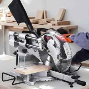 Sliding Compound Miter Saw 12-In Blade 15 Amp Motor Corded Double Bevel 60-Tooth - Image 6
