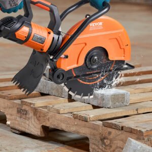 VEVOR Electric Concrete Saw, 16 In, 3200 W 15 A Motor Circular Saw Cutter With Max. 6 In Adjustable Cutting Depth, Wet Disk Saw Cutter Includes Water Line, Pump And Blade, For Stone, Brick - Image 1