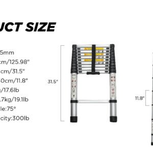 Aluminum Telescoping Ladder For Outdoor Work - Image 3
