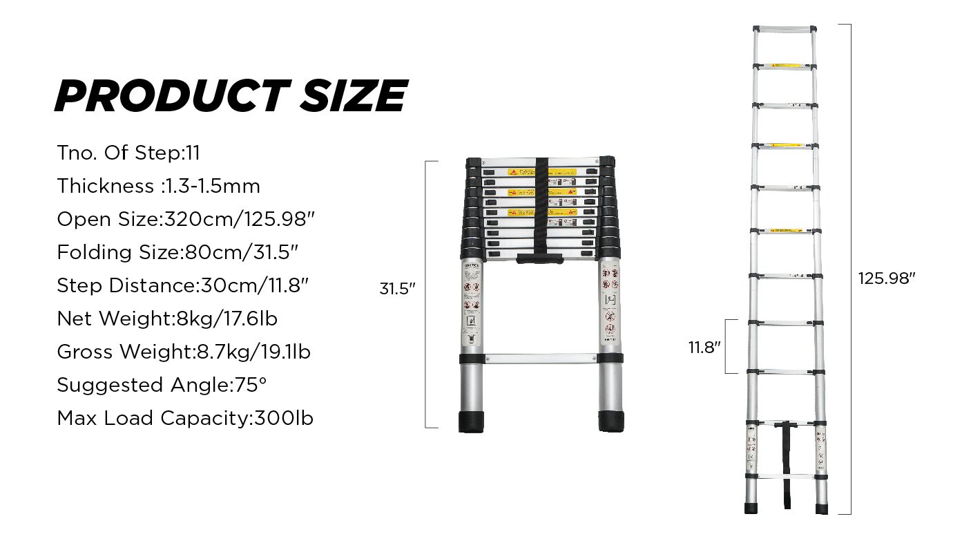 Aluminum Telescoping Ladder For Outdoor Work - Image 3