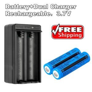 Battery 3000mAh 3.7V Rechargeable Li-ion Batteries For Torch Laser&Dual Charger - Image 5
