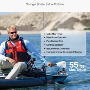 55lb 12V Thrust Electric Trolling Motor Saltwater Trolling Boat Engine For Kayak - Image 3