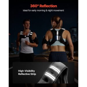Weighted Vest, 10 Lbs Body Weight Vest For Men Women, With Reflective Stripe, Adjustable Buckle, Workout Equipment For Strength Training, Running, Jogging, Fitness, Muscle Building, Weight Loss - Image 3