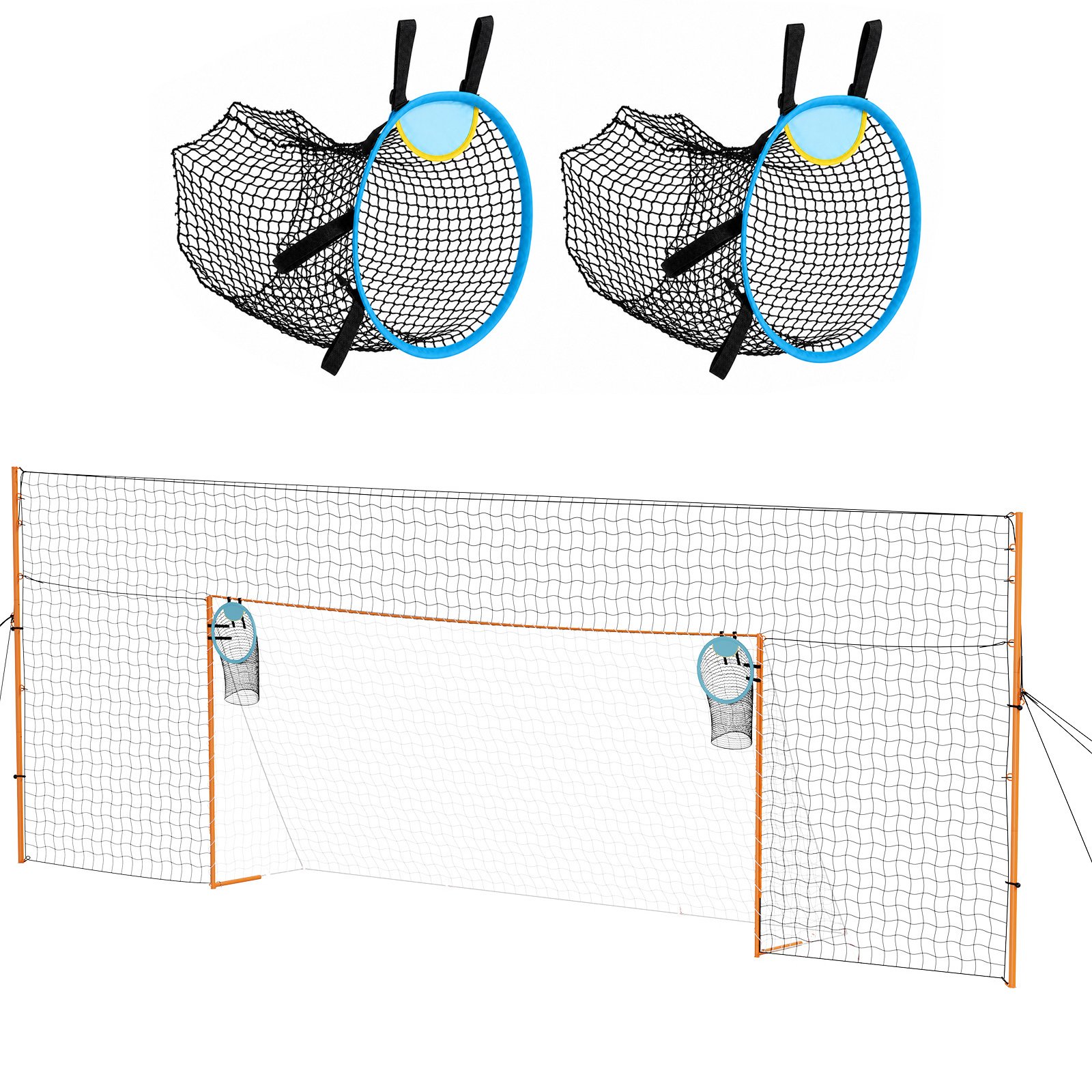 Soccer Goal 16 X 7 FT Soccer Goal For Backyard With Iron Frame PE Net, Durable Backstop, Target Net, Ground Stakes, Ropes, For Youth & Adults, Outdoor Sports, Backyard Games, Practice Training - Image 6