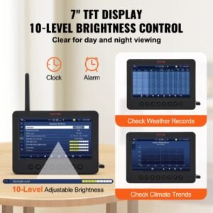 7-in-1 Wi-Fi Weather Station 7 In TFT Display Wireless Outdoor Sensor - Image 4