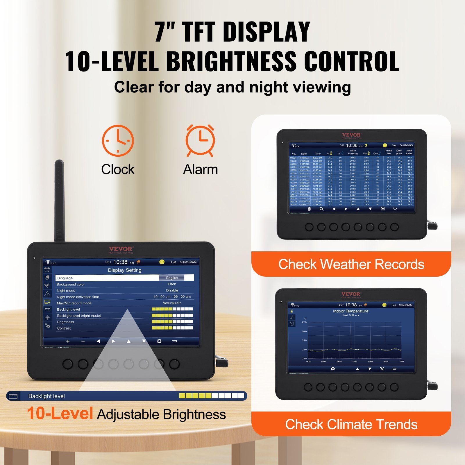 7-in-1 Wi-Fi Weather Station 7 In TFT Display Wireless Outdoor Sensor - Image 4