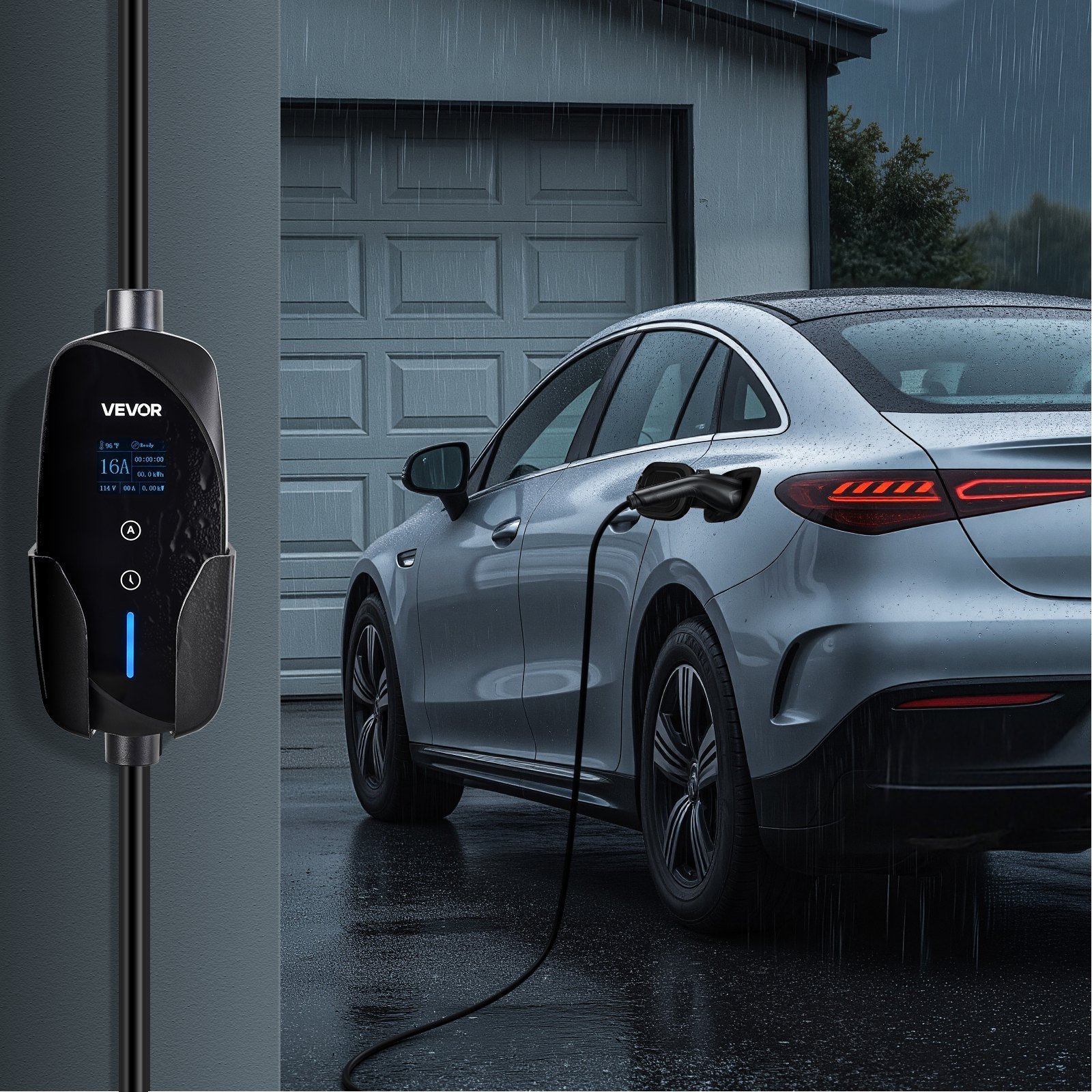 Level 1&2 EV Charger Portable Charger 16A Adjustable Current 120V 240V With LCD - Image 6