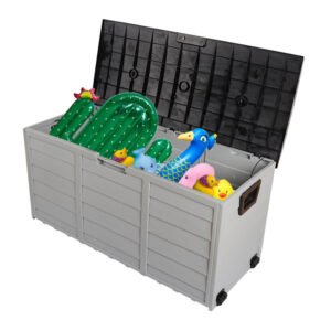 75gal 130lb Black Lid Plastic Patio Storage Box - Image 3