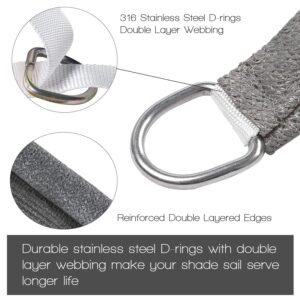 Prohibited From Sale On Amazon XISHAN 6'X8' Grey Sand HDPE Sunshade Sail, 160 Grams - Image 2