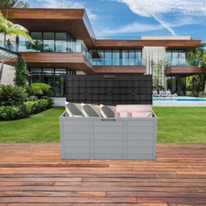 75gal 130lb Black Lid Plastic Patio Storage Box - Image 9