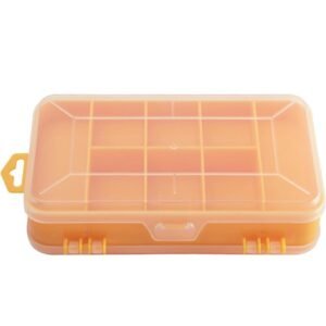 Screw Storage Box Double Side 13 Grids Hardware Organizer Portable Small Parts Case Yellow - Image 1