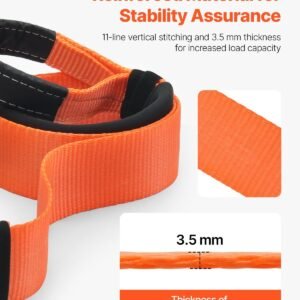 Car Tow Cable Towing Strap Rope 36000 Lbs 20 Ft Emergency Heavy Duty Strap - Image 3