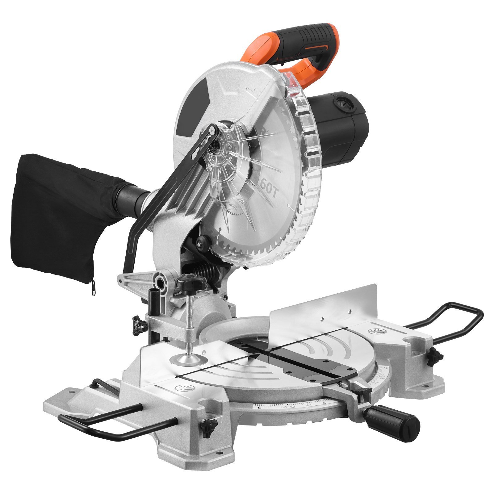 Compound Miter Saw 10-Inch Blade 15 Amp Motor 60-Tooth Corded Single Bevel 0-45° - Image 1