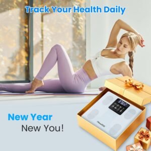 Smart Digital Scale For Body Weight High Accuracy BMI Weight Scale Full Body Composition Analysis Sync With APP 4mm Tempered Glass 397LBS Capacity LCD Display - Image 7