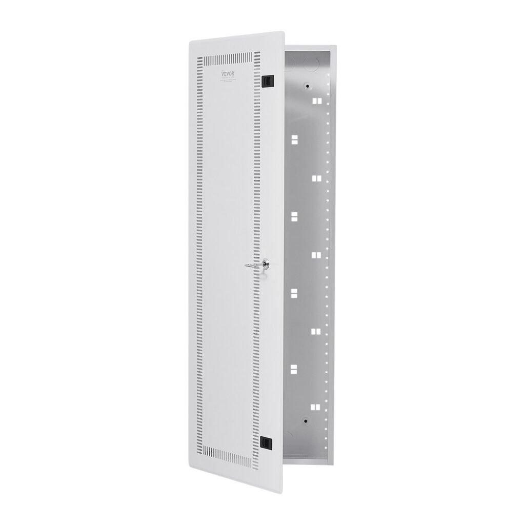 Structured Media Center Enclosure 42 In With Vented Hinged Door Cable Management