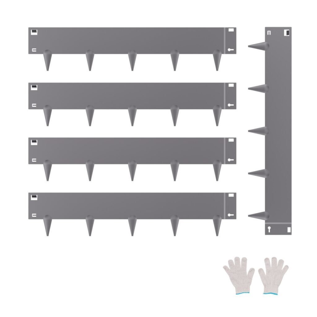 Steel Landscape Edging 5 Packs 39x5in Rust-Resistant Edging Border Dark Gray