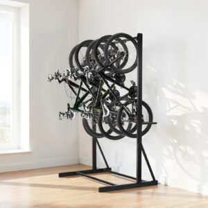 Freestanding Bike Rack Max 5 Bikes Storage Bicycle Organizer Standing Bike Rack - Image 6