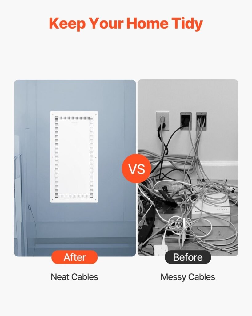 Structured Media Enclosure 28 In Recessed In-Wall TV Media Box With Cover