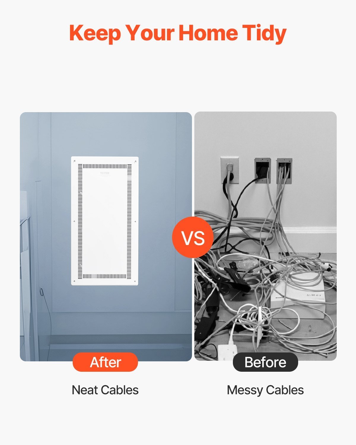 Structured Media Enclosure 28 In Recessed In-Wall TV Media Box With Cover - Image 5