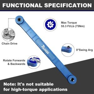Offset Extension Wrench, Impact Grade Square Drive Adapters For Hard To Reach Fasteners In Tight Spaces 3 Piece Set - Image 6