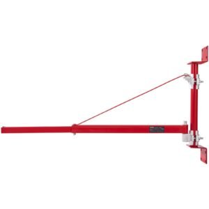 Electric Hoist Support Arm, 660 Lbs Max Load Capacity, Electric Hoist Holder Swing Arm With Pole, Steel Hoist Frame, 180° Swivel Scaffold Hoist Lifting Arm, Winch Hoist Arm For Workshop, Garage - Image 1