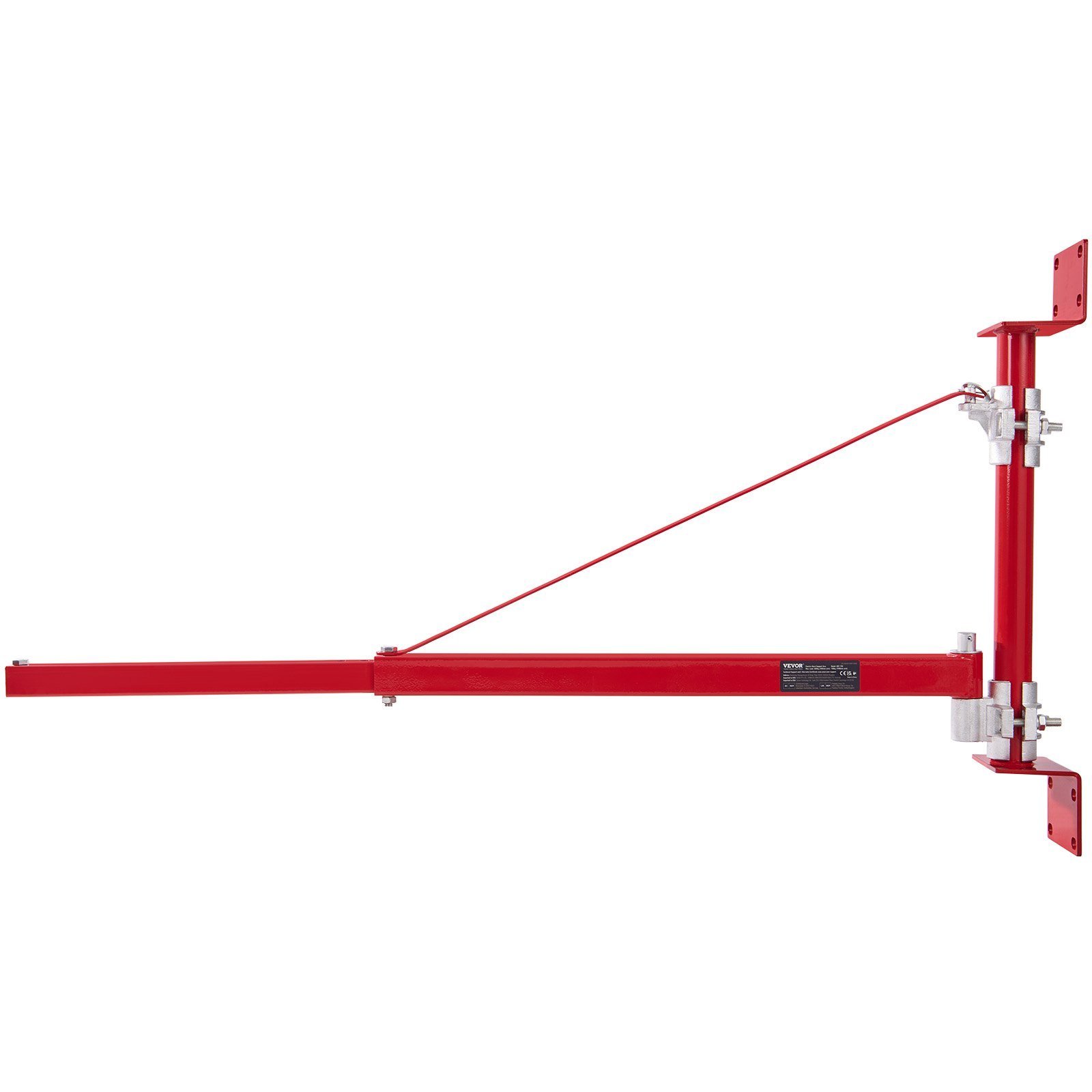 Electric Hoist Support Arm, 660 Lbs Max Load Capacity, Electric Hoist Holder Swing Arm With Pole, Steel Hoist Frame, 180° Swivel Scaffold Hoist Lifting Arm, Winch Hoist Arm For Workshop, Garage - Image 1