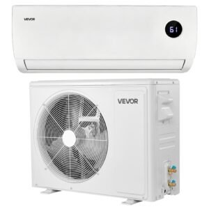 Mini Split Air Conditioner, 12,000 BTU AC  12,500 BTU Heat, 230V 19 SEER2 High Efficiency Energy Saving, Quiet Inverter System For 750 Sq.Ft Coverage Area, Easy To Maintain, For Home, Office - Image 1
