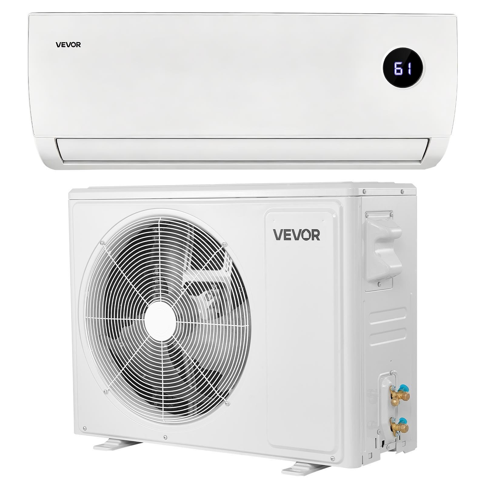 Mini Split Air Conditioner, 12,000 BTU AC  12,500 BTU Heat, 230V 19 SEER2 High Efficiency Energy Saving, Quiet Inverter System For 750 Sq.Ft Coverage Area, Easy To Maintain, For Home, Office - Image 1