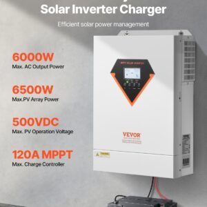 Hybrid Solar Inverter Charger 6000W 220/230V With Built-in 120A MPPT Controller - Image 3