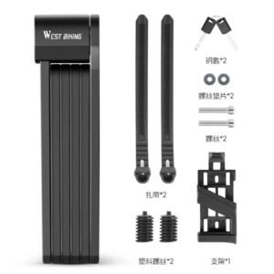 Bicycle Folding Lock 2 Keys 87cm High Security Alloy Steel Lock For MTB Road Bike E-Bike Anti-Theft Foldable Lock - Image 4