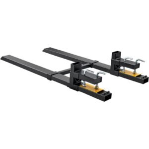 VEVOR  Pallet Forks, 4000 Lbs Clamp On Pallet Forks, 60inch Total Length Heavy Duty Pallet Forks With Adjustable Stabilizer Bar, Tractor Bucket Forks For Tractor Attachments, Skid Steer, Loader Bucket - Image 6