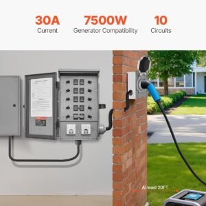 Manual Transfer Switch 30A Generator Transfer Switch Kit NEMA 3R 7500W 120/240V - Image 4