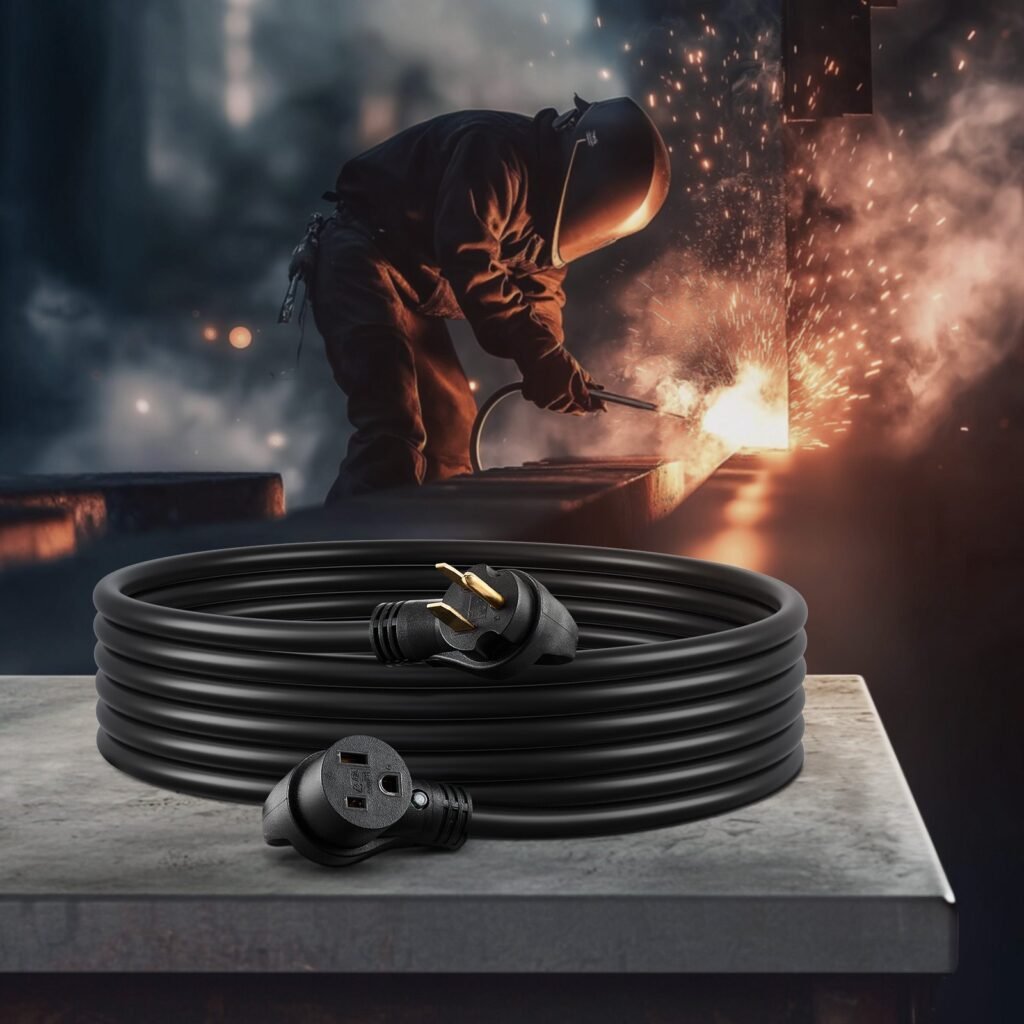 50A Generator Extension Cord 50 Ft 250V NEMA 6-50P To 6-50R 12500W Power Cable