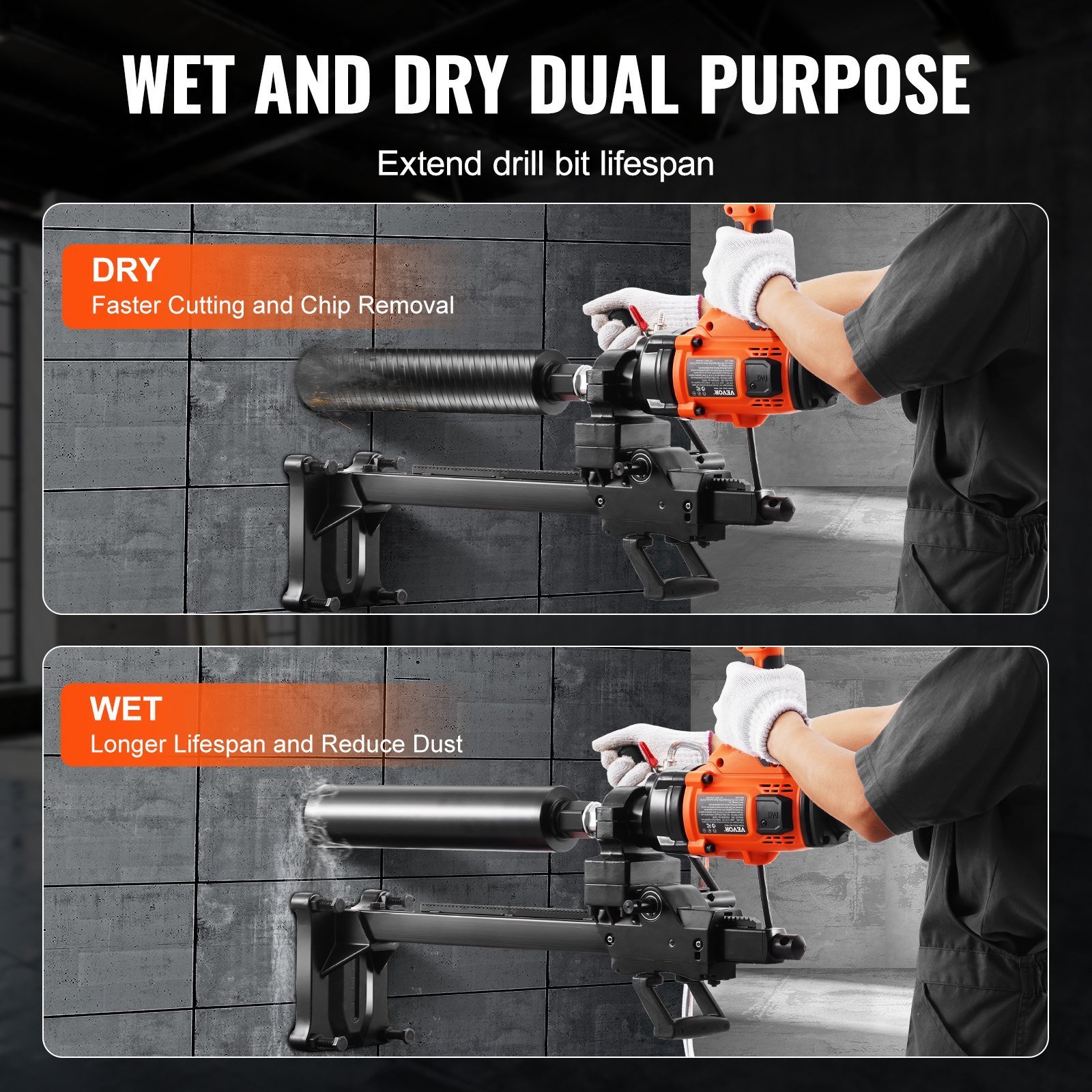Core Drill Machine 0.8-6.3in Dia 2000W Handheld And Stand Core Drill Rig - Image 2