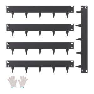 Steel Landscape Edging 5 Packs 39 X 4in Rust-Resistant Edging Border Black - Image 1